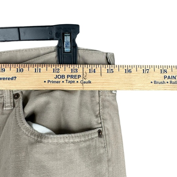 Levi’s Men’s 31x30 Jeans Taupe 505 Regular Fit Denim White Tab Preppy 2015 - Picture 9 of 13